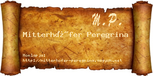 Mitterhöfer Peregrina névjegykártya